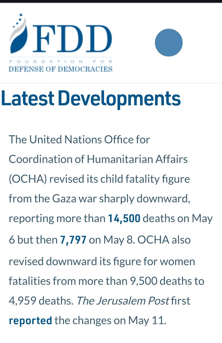 🧵1/ I am somewhat dismayed (though sadly unsurprised) by this extremely disingenuous and callous reporting about Palestinian death figures. Claims that the UN have revised down its death toll are absolutely untrue but have been repeated by right wing outlets but also the CFR 🤔