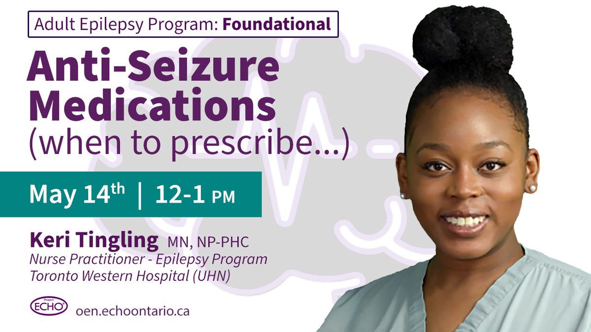 ✅Select appropriate meds & determine eligibility for drug benefits like Ontario Drug Benefit Program and OHIP+... Join Keri Tingling, NP - Epilepsy Program @KBI_UHN for pearls on 'ASMs (when to prescribe...)' 👥Case follows. 🗓️May 14 | 12-1pm REGISTER⤵️ oen.echoontario.ca/programs/adult…