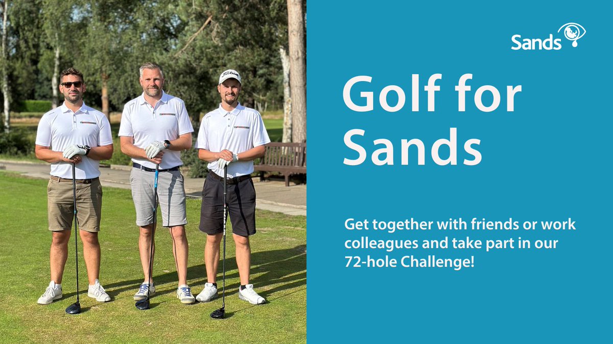 The “world’s best golfers” may be competing in the PGA Championships, but we believe the best of the best are those signing up to Golf for Sands! 🏌️‍♀️🏌️‍♂️⛳ Find out more about the Golf for Sands 72-hole Challenge ⬇️ sands.org.uk/72-hole-golfin… #BabyLoss #PregnancyLoss