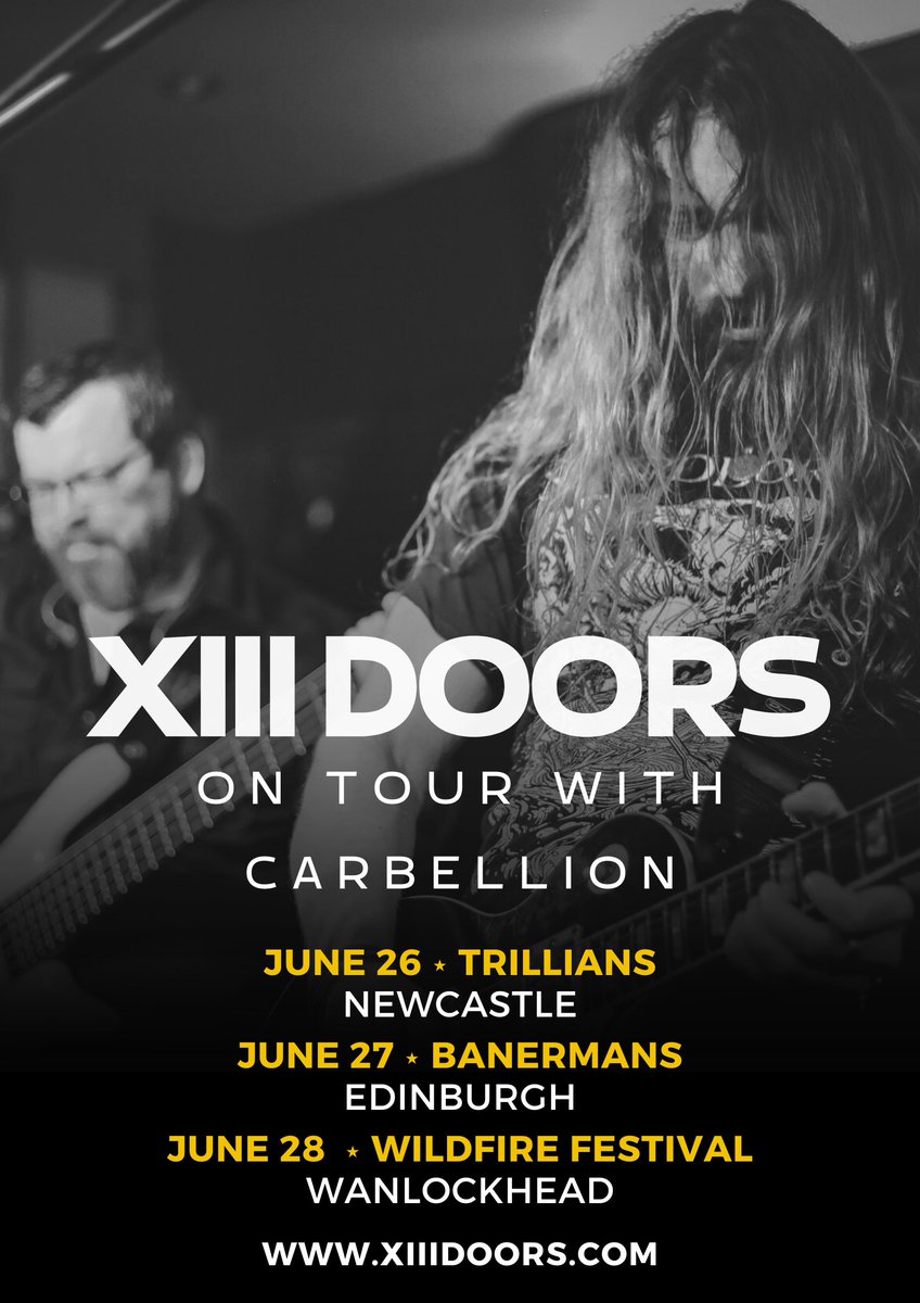 * NEW DATE ADDED * We've added an extra date to our upcoming Scotland shows! We'll be heading a little further south, over the border, to play in @TrilliansRock on June 26th with our friends @carbellion & @bigironisbig 🤘🤘 Who's coming to the show?