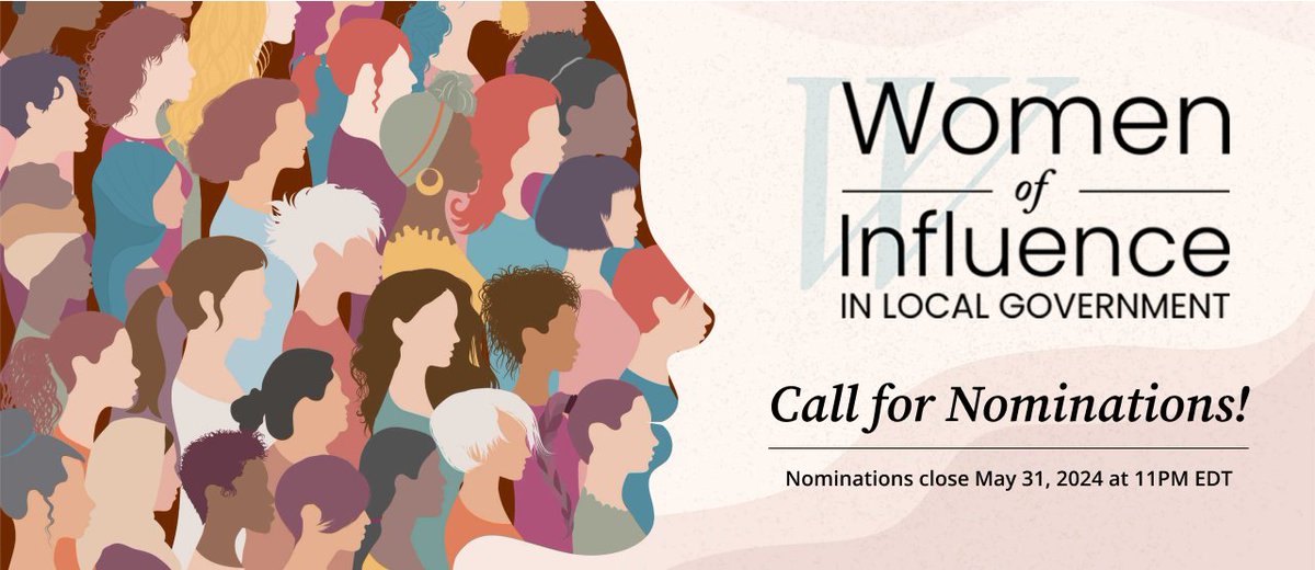 Accepting nominations for the Women of Influence in Local Government award! Your nomination should include a brief summary, explaining why the individual you’ve nominated should be recognized. Deadline is May 31. #WomenOfInfluence #WomenLeaders #LocalGov

municipalworld.com/woianom/