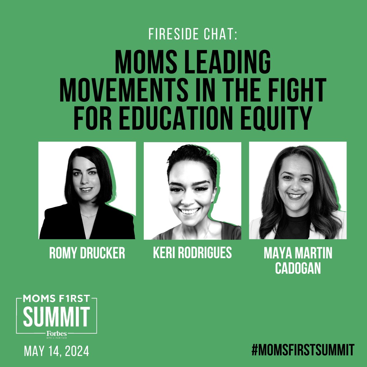 Today, only half of U.S. kids read and do math on grade level. By uplifting the voices of moms, we can uncover solutions for educational equity. On 5/14 at @MomsFirstUS, @romydrucker is hosting a fireside chat with moms leading the charge.