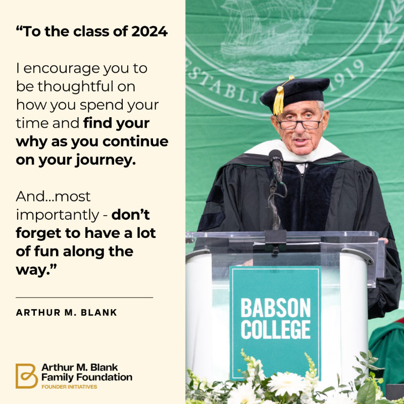 BlankFoundation's tweet photo. 🎓Congrats to Babson's #Classof2024 &amp; the first Arthur M. Blank Leadership Scholars! 

This weekend, Arthur M. Blank '63, H'98, returned to @babson to celebrate this milestone at Commencement. 

We can't wait to see the impact these grads will make! 🌍🚀 #BabsonProud