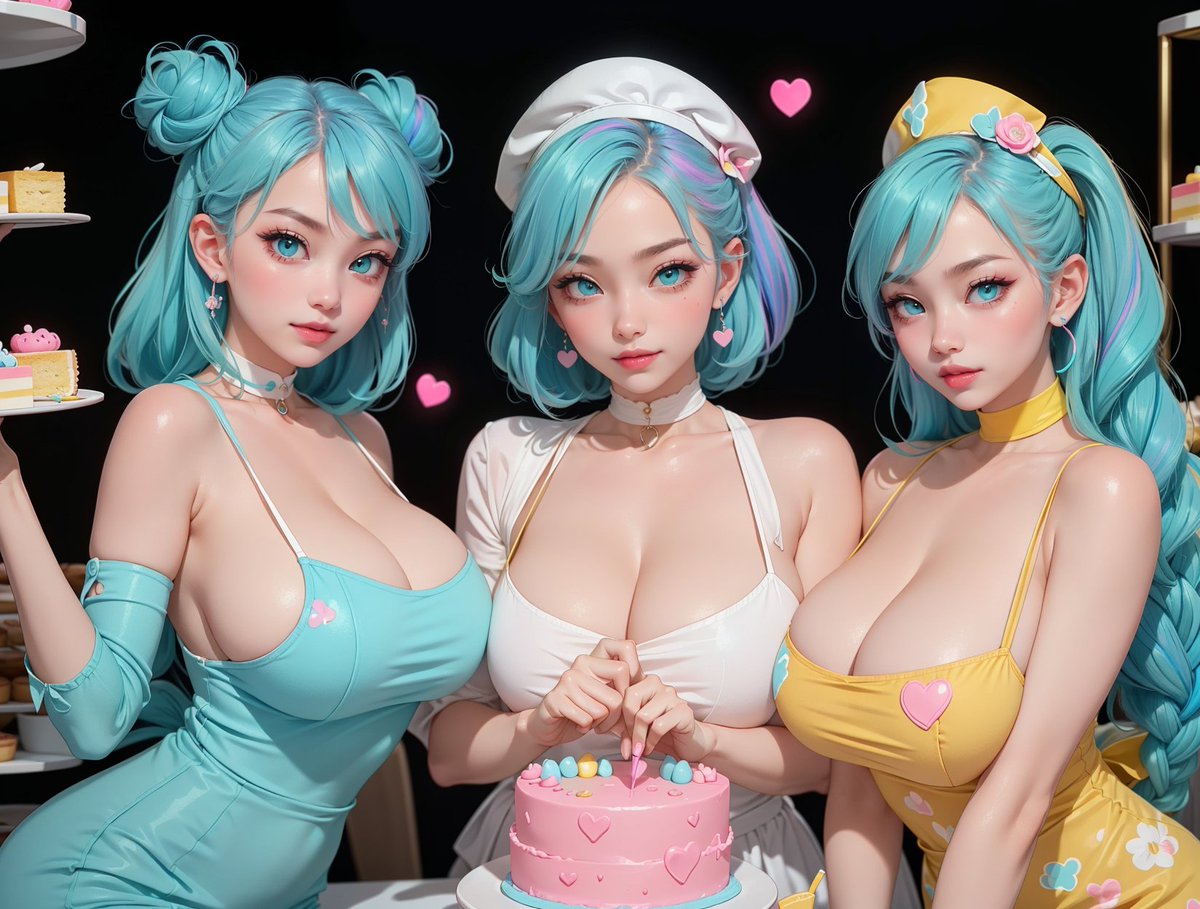 Sizzling Sirens in Bakery Temptated Sweet 🧁🎂 #animegirls #celebrations #cake #bakery
