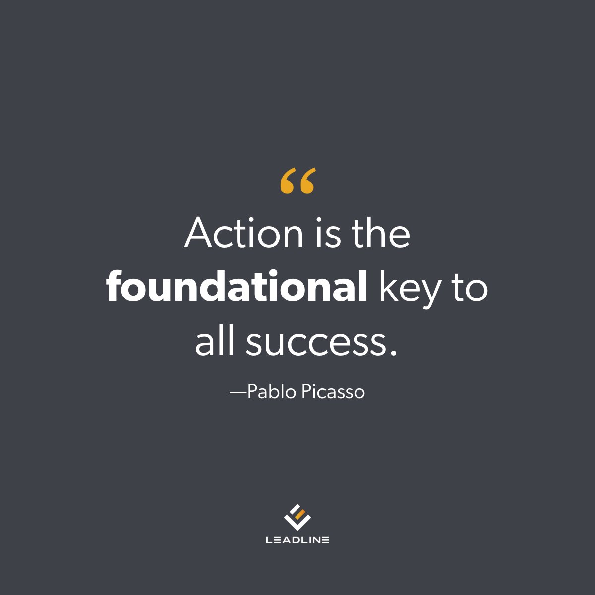 'Action is the foundational key to all success.' 
—Pablo Picasso

If you want to take action toward your recruitment goals, Leadline can be your secret weapon.

#MondayMotivation #MakeItHappen #GetLeadline #Recruiting #RecruitingSoftware