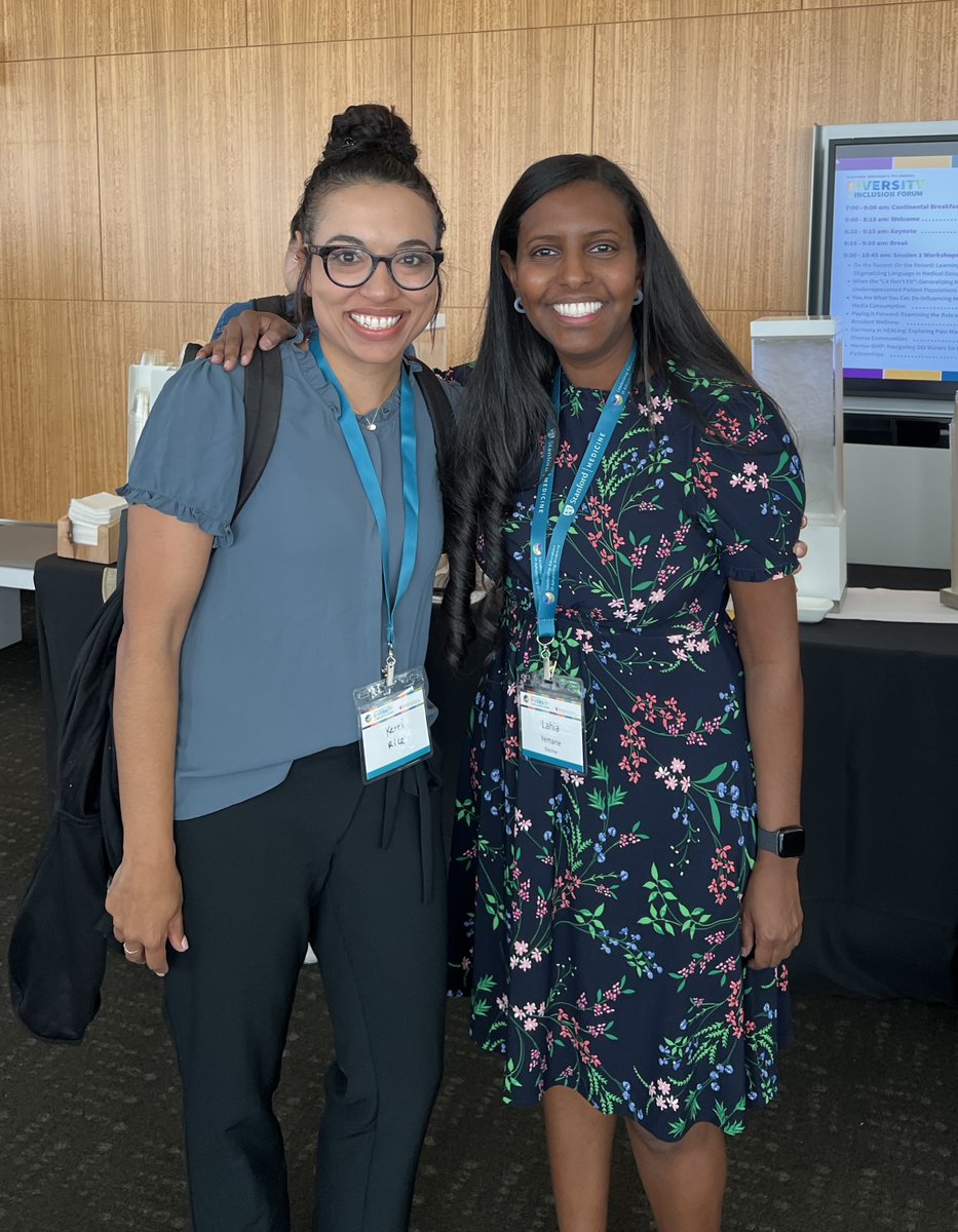 It was so wonderful to see Kerri at our Diversity & Inclusion Forum! She was in my first APD advising class and cohort 1⃣ of #LEADatStanfordMed ⏩faculty @CareForKids and PHM fellowship APD. So proud of her! #RepresentationMatters