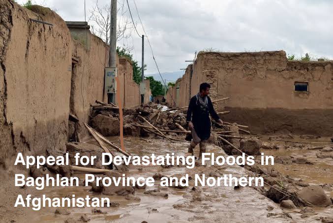 AfghanEmbassyAu's tweet photo. Appeal for Devastating Floods in Baghlan Province and Northern Afghanistan

The Coordination Council of the Diplomatic & Consular Missions of I. R. of Afghanistan expresses its profound sorrow and concern over the recent flash floods that have caused disaster in the northern provinces. 

The devastating floods, have tragically claimed the lives of more than 300 individuals and resulted in the destruction of over 1000 homes. We convey our deepest condolences to the
families who have lost their loved ones and to all those affected by this natural disaster.

These floods, occurring amidst a dire humanitarian situation in the affected areas underscoring the urgent need for swift and comprehensive response measures. While we acknowledge the vital role played by the World Food Program (WFP) and other international
organizations in addressing the immediate needs of survivors, we urgently appeal for international solidarity and support in providing assistance to the affected communities. 

We call upon our global partners, humanitarian organizations, and concerned stakeholders to join
hands with us in extending a helping hand to those in dire need.

We also urge international donors to provide assistance to the communities aimed at preventing future disasters, considering Afghanistan's vulnerability to the climate crisis.

Together, we can mitigate the suffering of the affected families and help with the relevant recovery and reconstruction efforts.

Photo: CNN