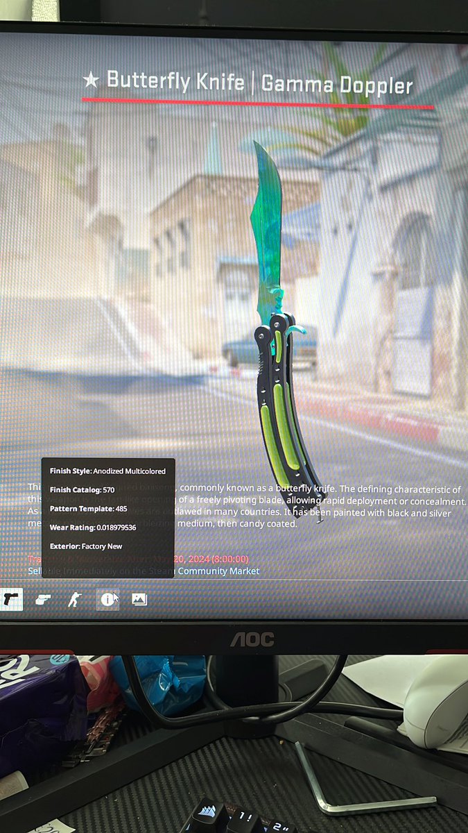TaylorStorey13's tweet photo. @anomalyskins I opened a butterfly emerald yesterday and was wondering if you could help me out with how much it cost it’s fac new 0.018 pattern 485 https://t.co/vcPj9gpSlW