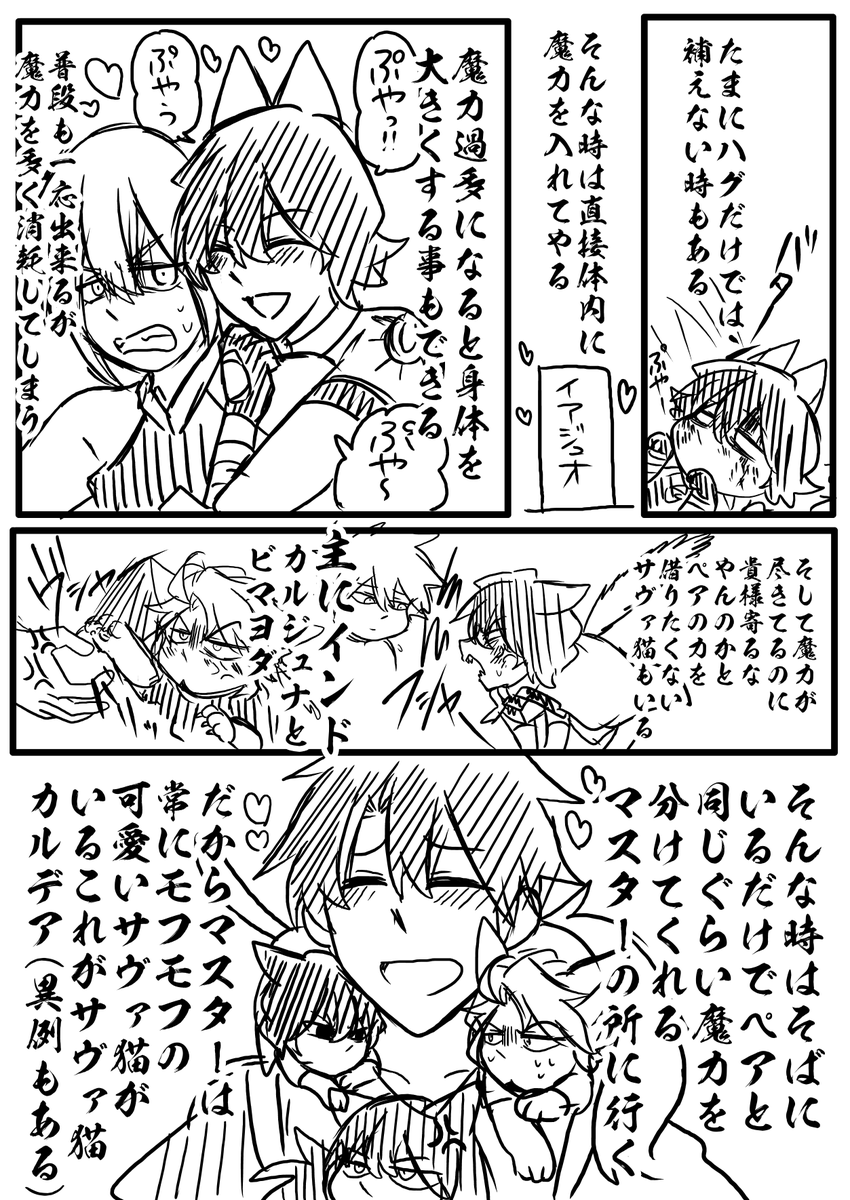 サヴァ猫事情描けました～ッざっくりだけどこんな感じですかね! 