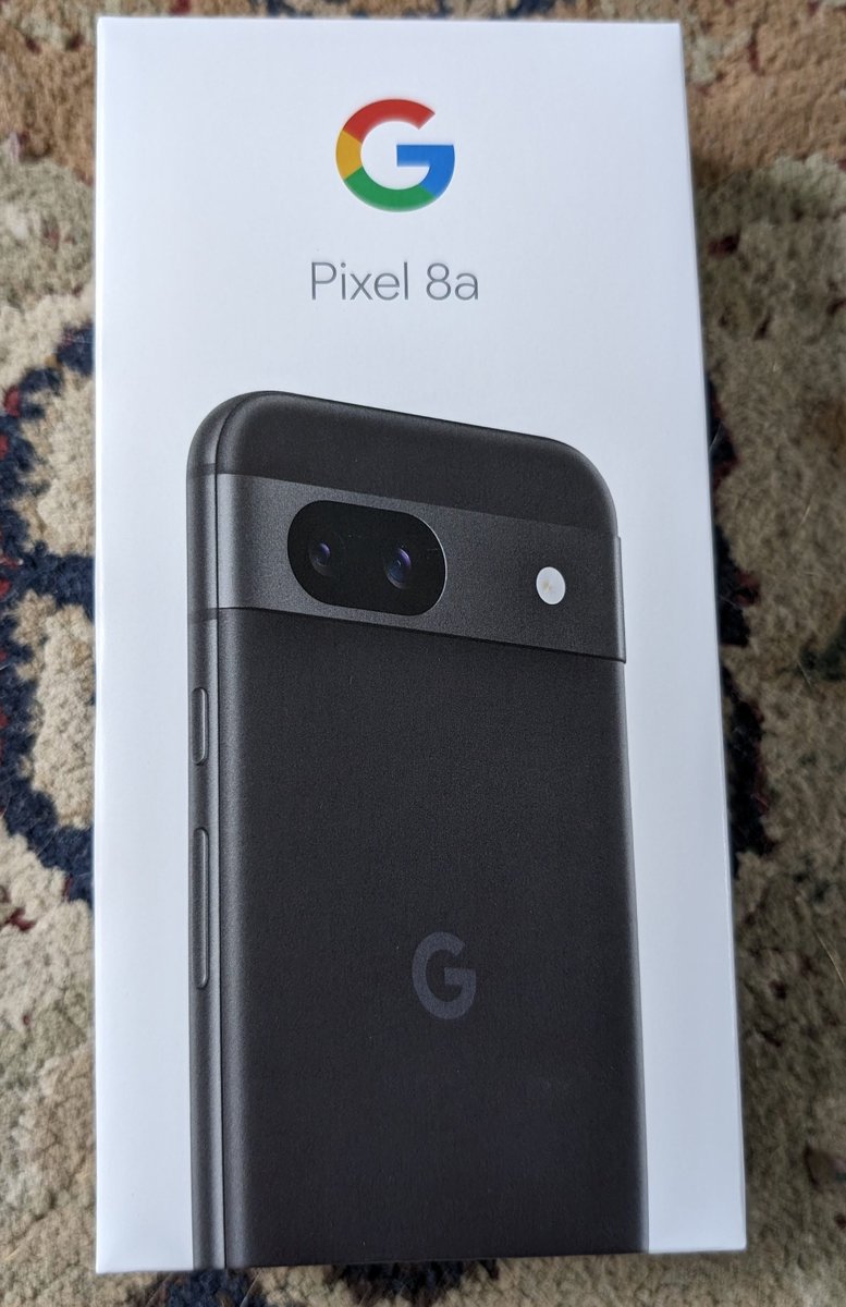 Finally! We just received my wife's new Obsidian @madebygoogle/@GooglePixel_US Pixel 8a (256 GB) from FedEx! :) #TeamPixel. #GooglePixel. #Pixel8a. #GoogleFi.