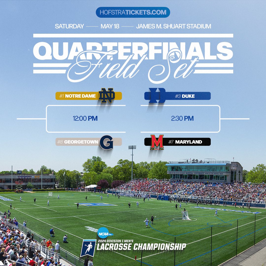 𝙁𝙤𝙪𝙧 𝙂𝙍𝙀𝘼𝙏 𝙩𝙚𝙖𝙢𝙨. 𝙏𝙬𝙤 𝙂𝙍𝙀𝘼𝙏 𝙜𝙖𝙢𝙚𝙨. 𝙏𝙝𝙚 𝙉𝘾𝘼𝘼 𝙇𝙖𝙘𝙧𝙤𝙨𝙨𝙚 𝙌𝙪𝙖𝙧𝙩𝙚𝙧𝙛𝙞𝙣𝙖𝙡𝙨 𝙖𝙧𝙚 𝙖𝙩 𝙃𝙤𝙛𝙨𝙩𝙧𝙖 𝙩𝙝𝙞𝙨 𝙎𝙖𝙩𝙪𝙧𝙙𝙖𝙮!

🎟️ - HofstraTickets.com

#NCAAMLAX