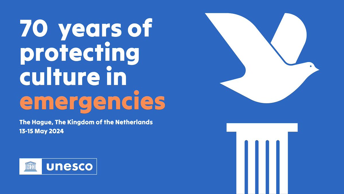 From 13-15 May, in the Hague, @UNESCO marks 70 years since the adoption of the Convention for the Protection of Cultural Property in the Event of Armed Conflict. Watch the International Conference LIVE: youtube.com/watch?v=8FKPE4… #ProtectHeritage