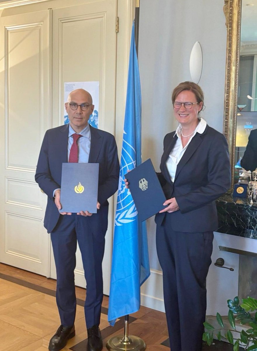Germany is very proud to contribute an additional 4.55 million Euros to support the vital work of the Office of the UN Human Rights Commissioner @volker_turk, especially to advance accountability & gender rights globally. 🕊
