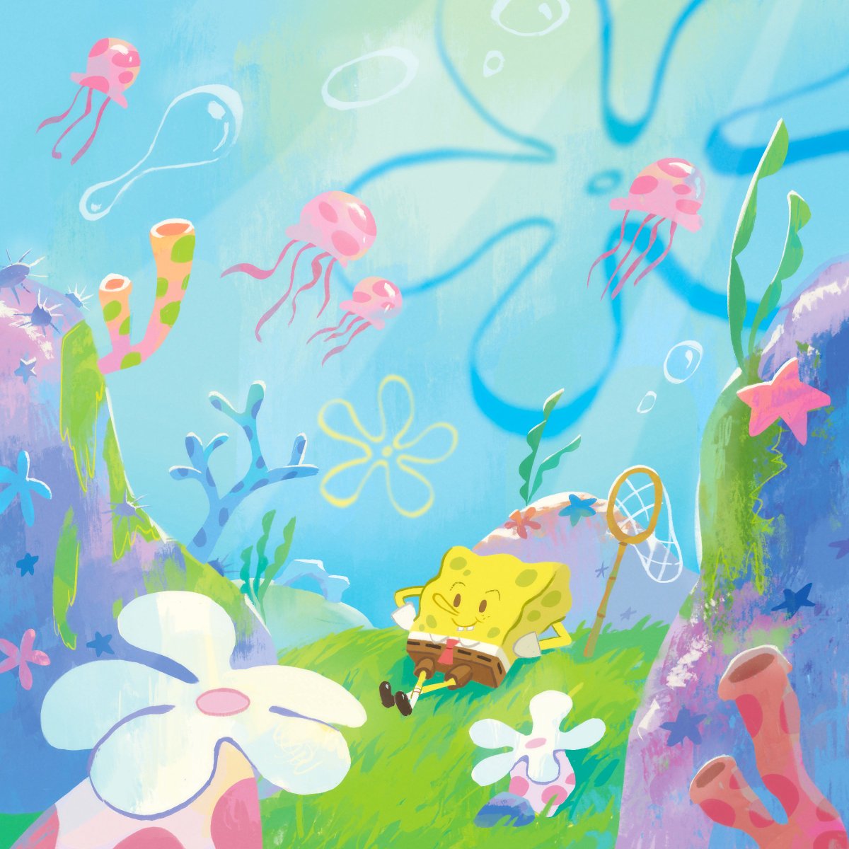 A tribute to Spongebob for Chunky's art show "Stay Tooned" 🧽🏝️