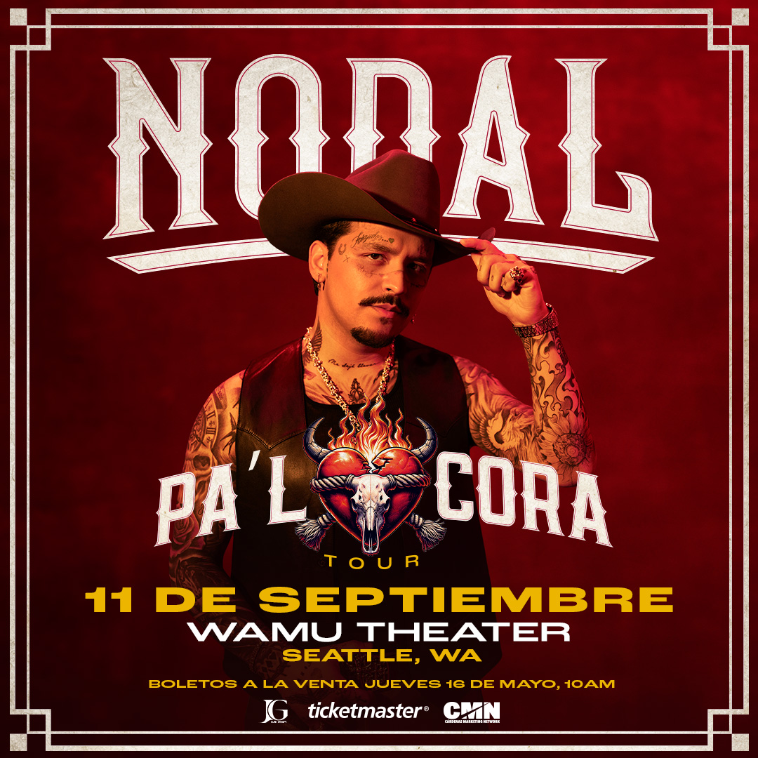 Christian Nodal is bringing his “Pa’l Cora” Tour to WAMU Theater on September 11th! Tickets go on sale Thursday, 5/16 @ 10 AM.

🔗 wamu.theater/hrm50tdh