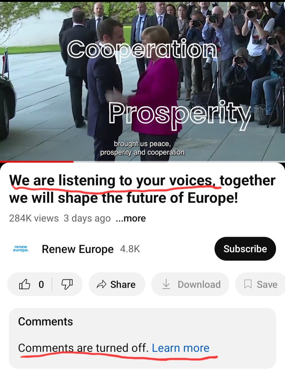 Den kulturradikale centrum-gruppe i Europa-Parlamentet med bl.a. Moderaterne, Radikale og Venstre: “Vi lytter til jeres stemmer… men I må ikke kommentere”