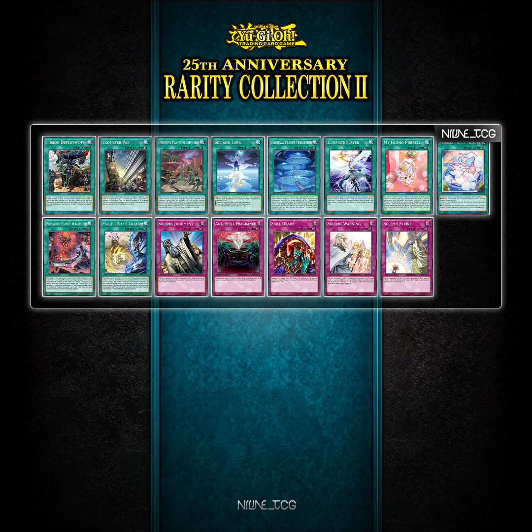 niline_tcg's tweet photo. Toutes les cartes et les raretés de l'édition "Rarity Collection ll" [RA02] en TCG pour une sortie prévu le 23 Mai 2024 !

Source : j'ai charbonné
#遊戯王 #yugioh #유희왕 #tcg #yugiohcards #masterduel #raritycollection https://t.co/YkiSx8MEiv