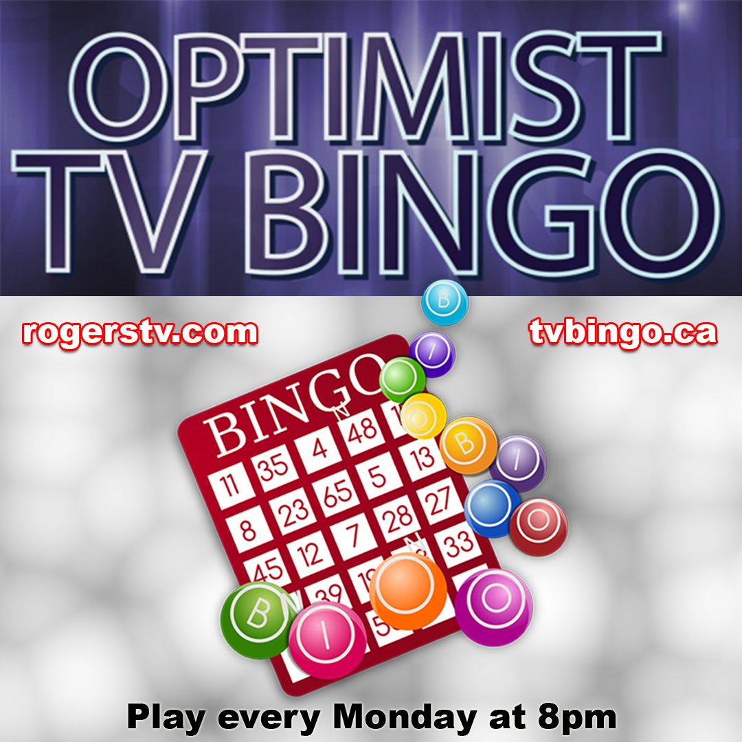 It's #OptimistTVBingo night on #Rogerstv! Get your playing cards ready... weekly jackpot totals $3,000! Play bingo at 8pm on @rtvlondon channel 13 or stream it online at rogerstv.com/OptimistTVBingo 📍Find locations to buy cards in #ldnont at tvbingo.ca