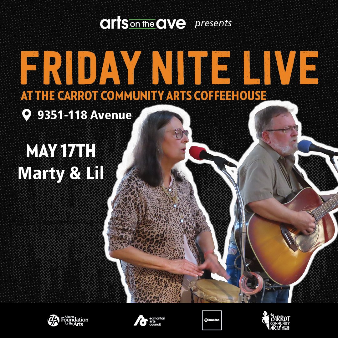 🎶 This Friday! 🌟An unforgettable night of live music at The Carrot! Experience the soulful tunes of Marty and Lil. All ages welcome! Get ready for a magical evening! 🎤 #LiveMusic #ThisFriday #MartyAndLil 🎵

Show starts at 7 pm; $10 cover charge