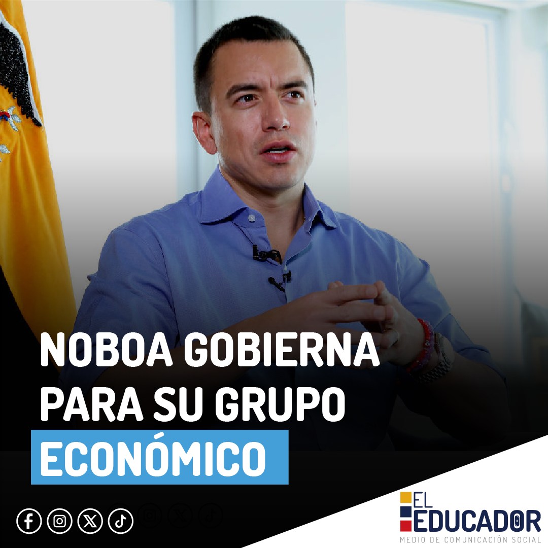 #OPINIÓN 𝗡𝗢𝗕𝗢𝗔 𝗚𝗢𝗕𝗜𝗘𝗥𝗡𝗔 𝗣𝗔𝗥𝗔 𝗦𝗨 𝗚𝗥𝗨𝗣𝗢 𝗘𝗖𝗢𝗡Ó𝗠𝗜𝗖𝗢 Desde que asumió la presidencia el 23 de noviembre de 2023, el presidente Noboa ha gobernado en beneficio de su grupo económico, familiares y amigos. bit.ly/44zATdp #Noboa #noboano