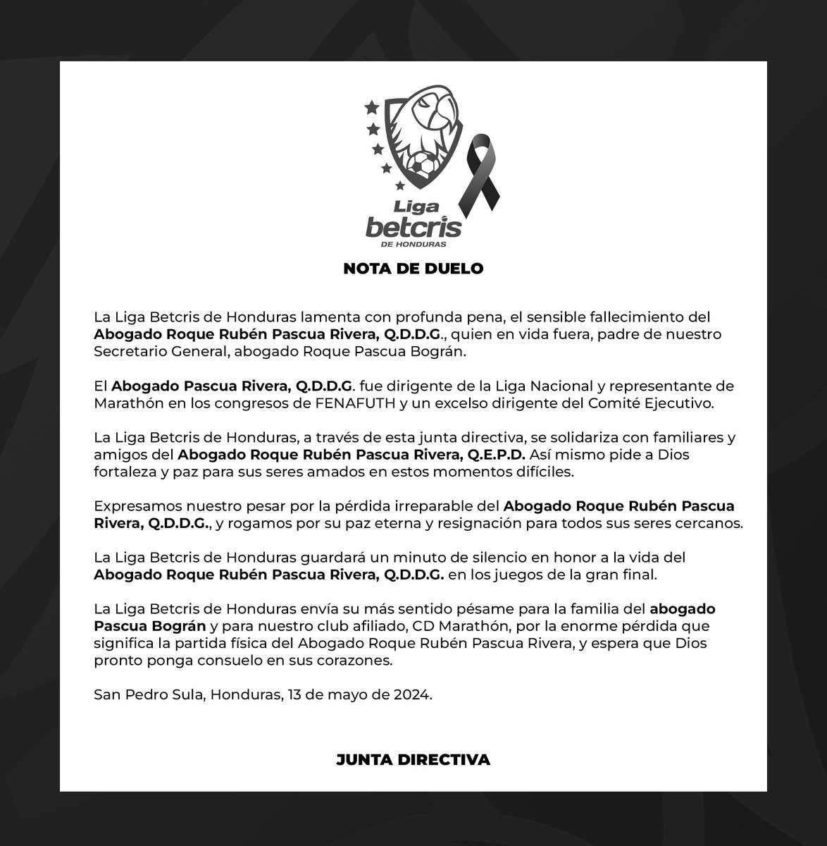 Nota de duelo