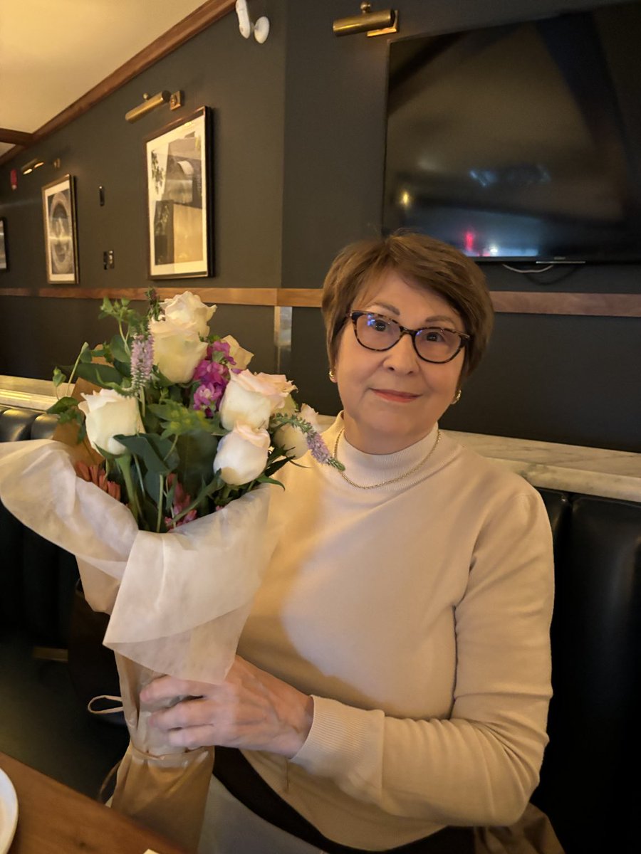 Wonderful Mother’s Day evening with son and daughter-in-law.  Great dinner and beautiful flowers.