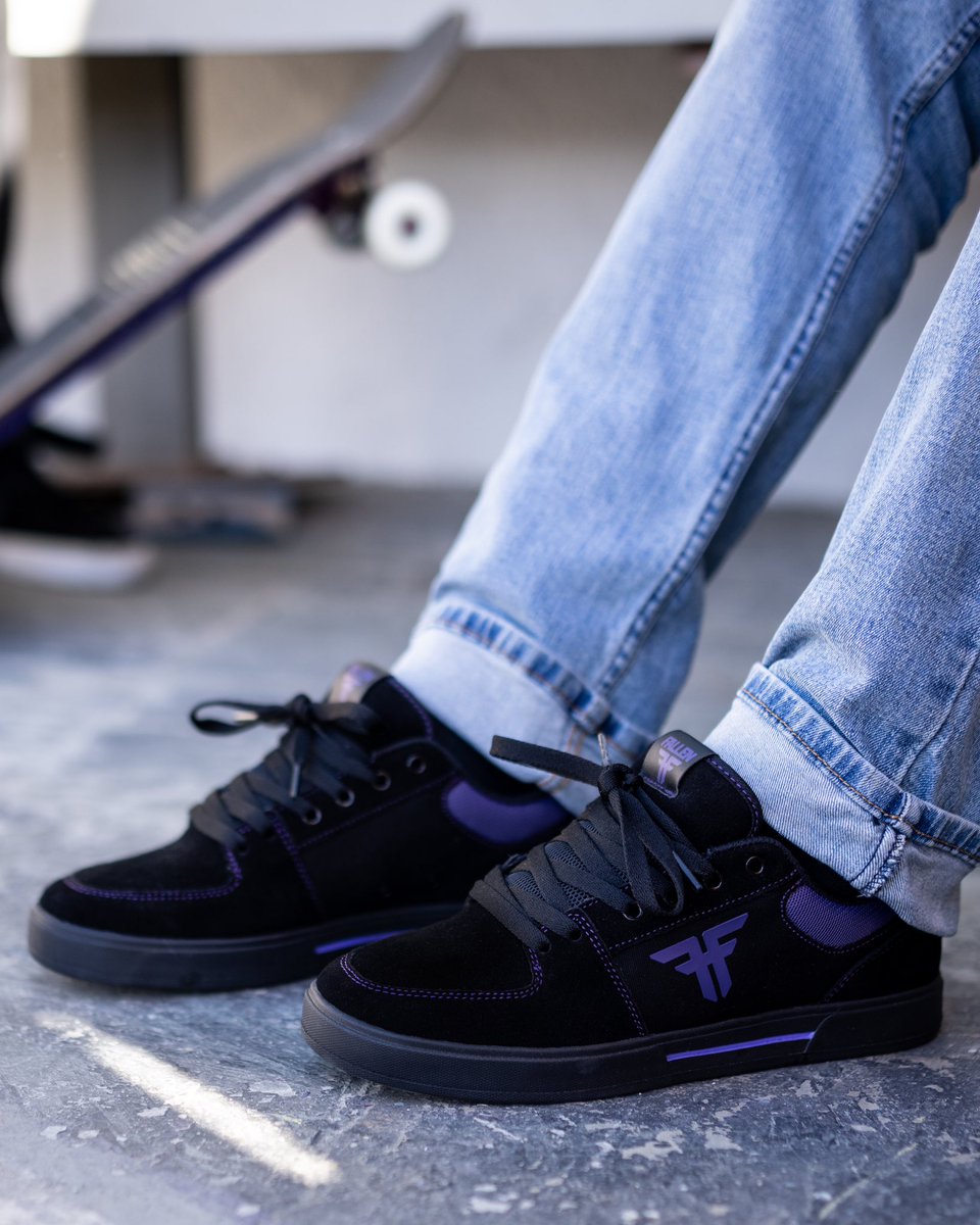 New Spring ‘24 colorway of our staple team shoe the Patriot with purple contrast stitching. 💜 Available now at local shops and our webstore. #FallenFootwear