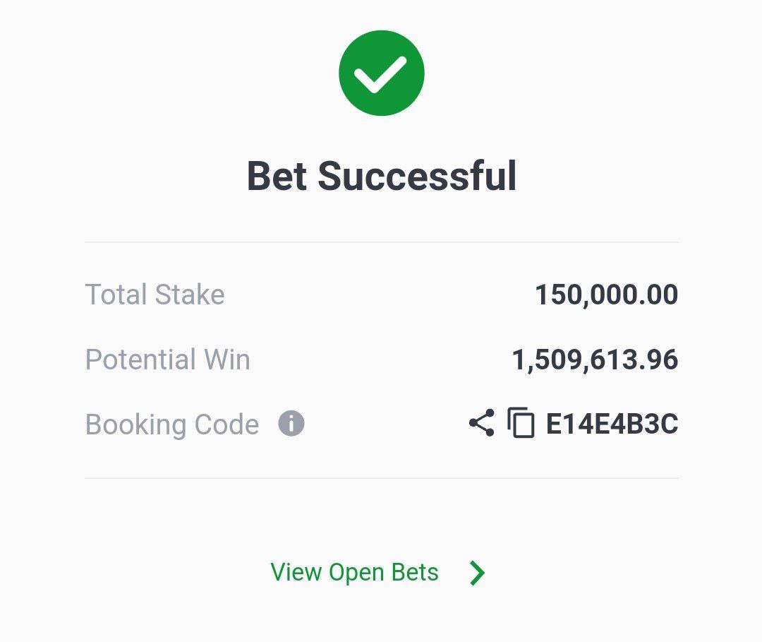 Manuel_gco's tweet photo. Sportybet 10 odd: E14E4B3C https://t.co/WL57kzFTDB