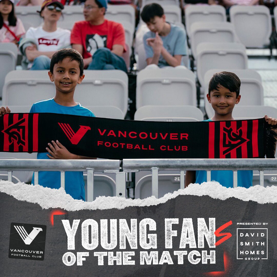 Congratulations Shree and Roy, our Young Fans of the Match presented by @DavidSmithHomes 🦅 #VancouverFC #CanPL