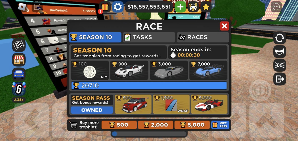 VamZyo's tweet photo. Season X... It's already unpleasant, not fun anymore... I don't have a lot of time 24/7 like those of you who only do the Oval Race, that Race doesn't require a lot of skills 😂😂 https://t.co/SsLmr05zBP