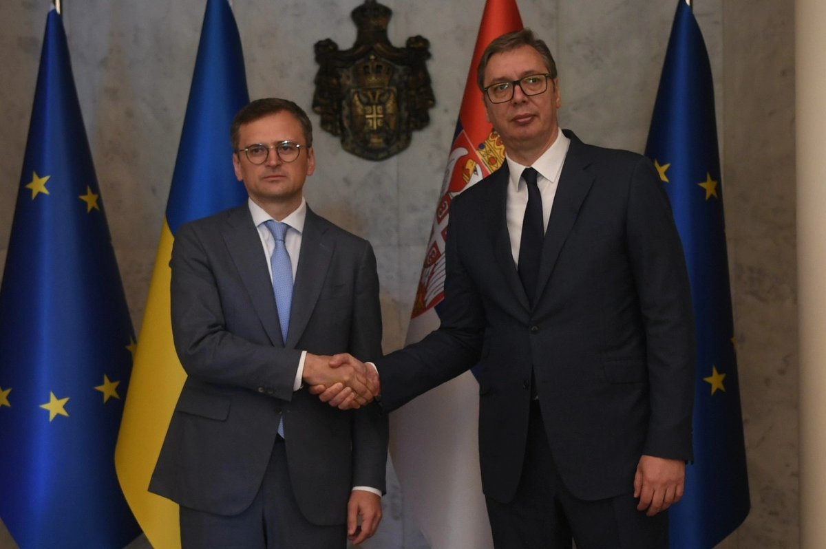 I was received by President of the Republic of Serbia @AVucic to build on their productive dialogue with President @ZelenskyyUa and to follow up on previous agreements between the two leaders. We discussed a variety of bilateral issues. We are grateful to the Serbian President