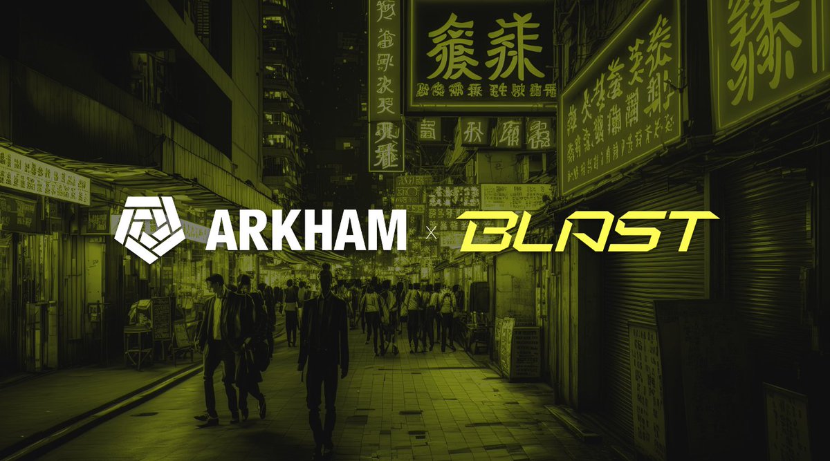 arkham's tweet photo. Announcing Arkham x Blast!

We’re partnering with @Blast_L2 to add support for their Ethereum L2 on our platform.