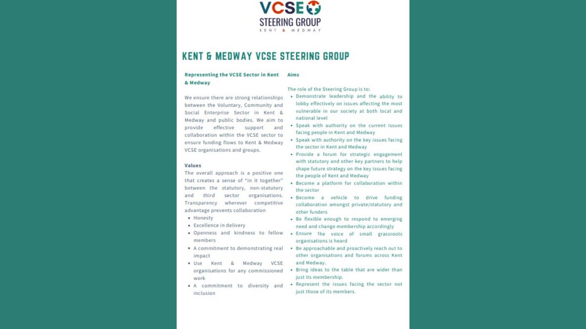 New committee members are being recruited for the Kent & Medway VCSE Steering Group. The aim of the committee is to ensure strong lings between the VCSE and public bodies. Click here for further info about the role: tinyurl.com/3hdzvdhf Applications must be in by 10/6/24.