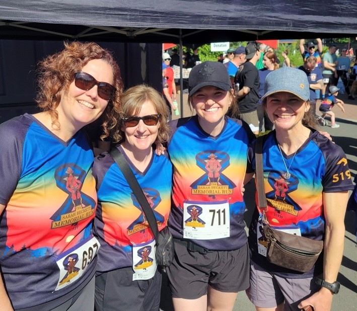 Team #Sangster at the Sarah Beckett Memorial run! #sd62 <a href="/BeckettRun/">Sarah Beckett Memorial Run</a>