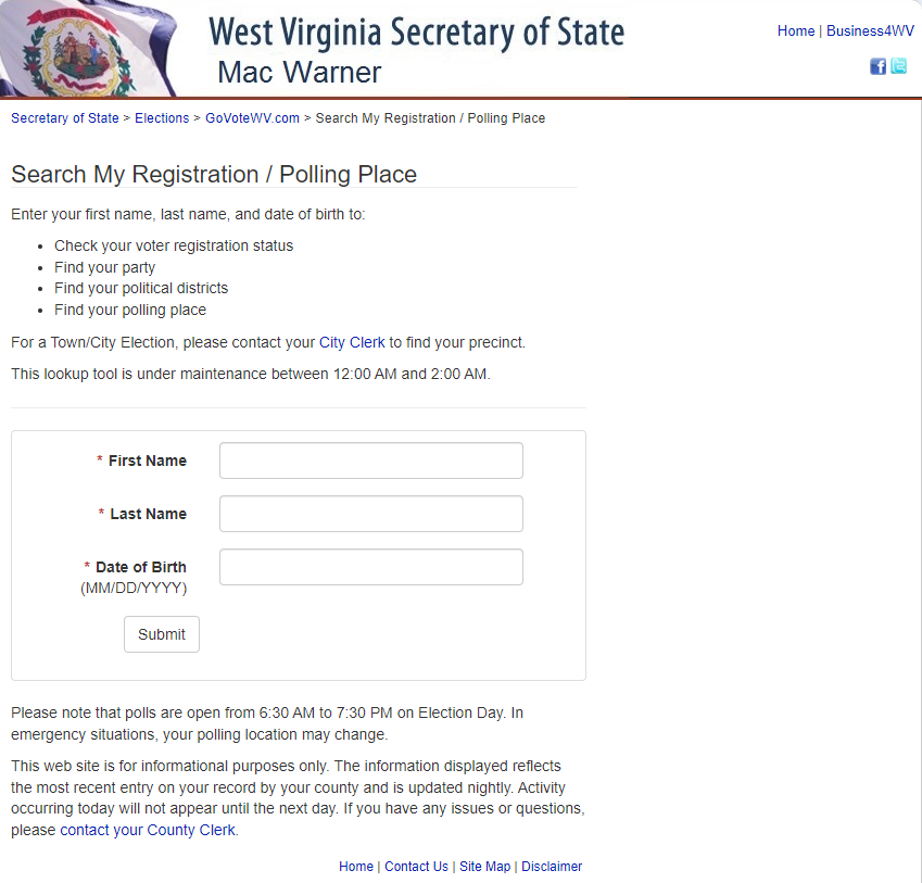 wvsosoffice's tweet photo. Find your polling place at https://t.co/jKiiuwpUtC by using your full name and date of birth to search your voter registration. #TrustedInfo2024
Polls will be open statewide tomorrow from 6:30 a.m. until 7:30 p.m.
Search your polling place here: https://t.co/p5PHbT0pW0 https://t.co/1em3rqhUUn
