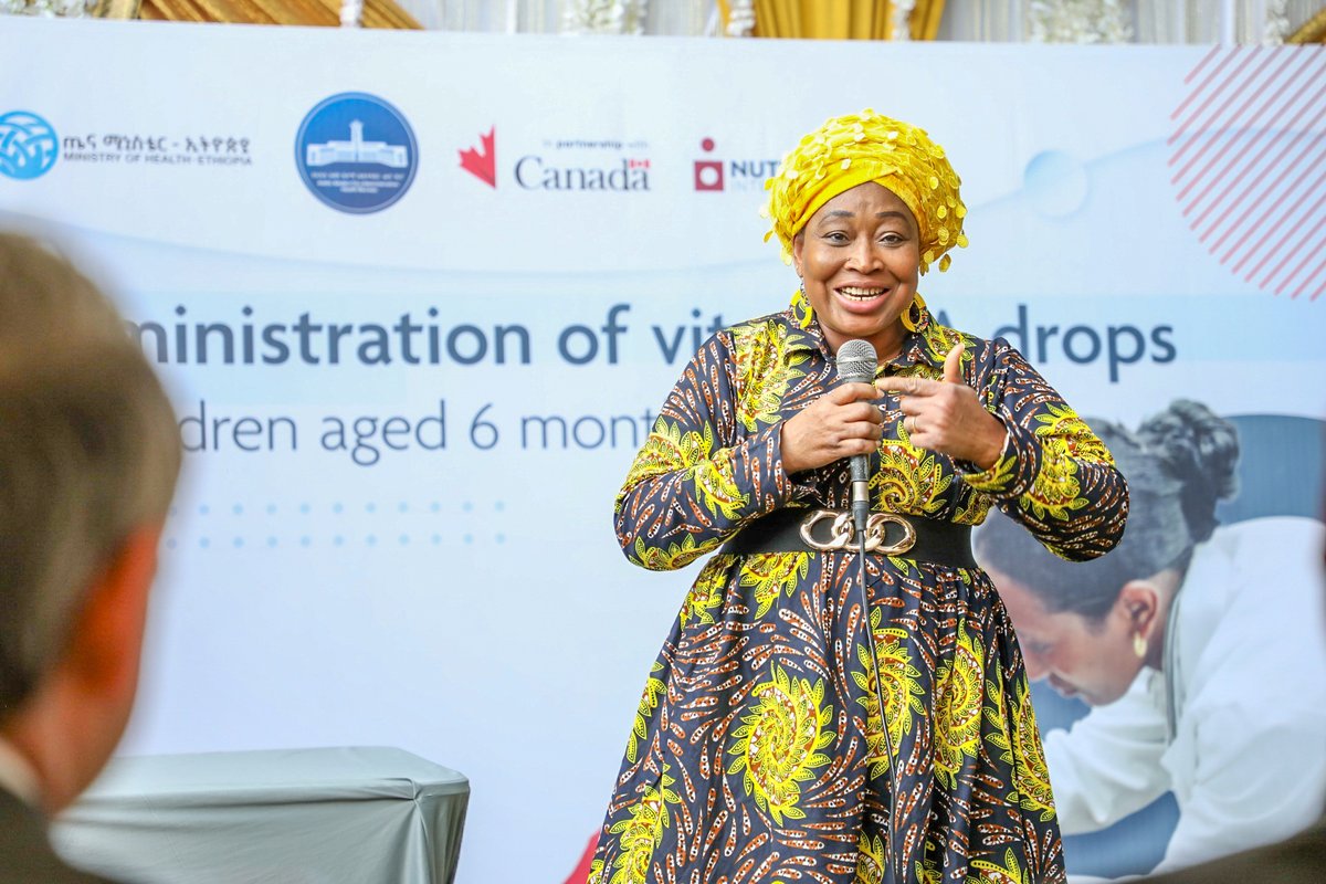 The visit highlighted the collaborative efforts between @NutritionIntl, The Canadian government, and the @_AfricanUnion in addressing #malnutrition. @CanadaDev Read the full news release, here: nutritionintl.org/news/all-news/…