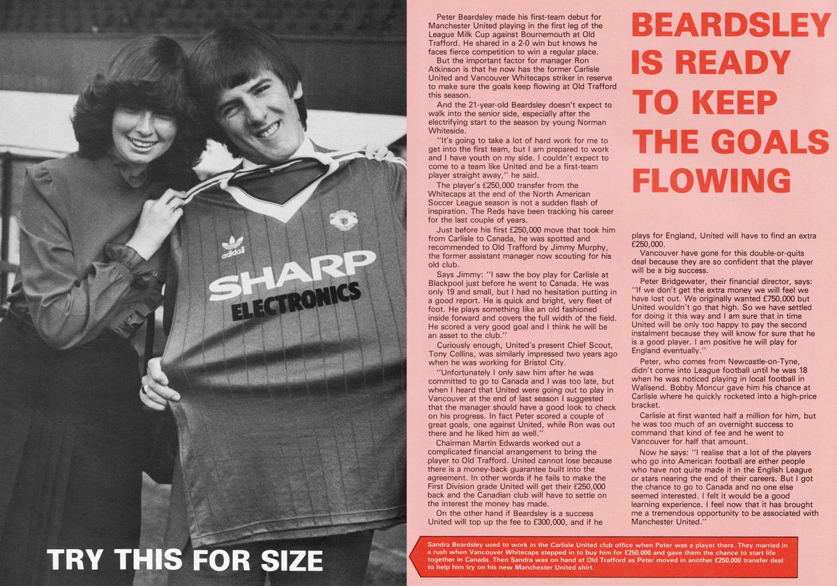 Peter Beardsley joins United 1982
