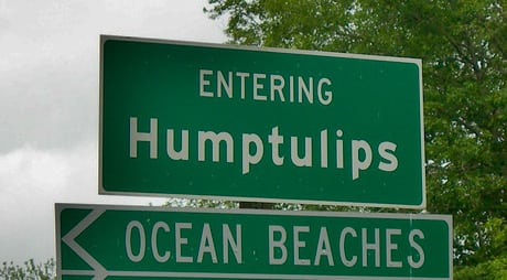 MAJ_Madden's tweet photo. No unspeakable actions done unto flowers here in #Washington.... #Humptulips is a #Salish word, used by the #Chehalis Tribe a few thousands years ago. The word and name means “Hard to Pole” referring to the difficulty in traveling the river by boat.
#MiM #TownNames https://t.co/5VmsWIMs83