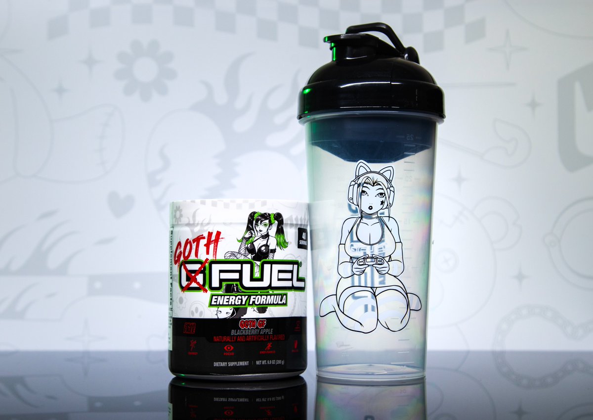 GFuelEnergy's tweet photo. 😩 Blackberry Apple 🍎 "GOTH GIRLFRIEND" 💋 Collector's Boxes &amp; Tubs are NOW AVAILABLE EARLY on the G FUEL MOBILE APP! 📲https://t.co/nrgbCgE7JY 🗿 https://t.co/iwgOxcMLrc