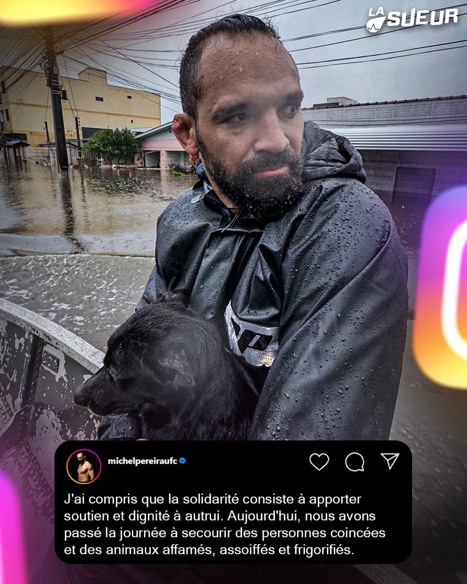 Michel Pereira s'est rendu sur les lieux d'une inondation au Brésil afin de secourir des animaux et des personnes dans le besoin. 🙏❤️