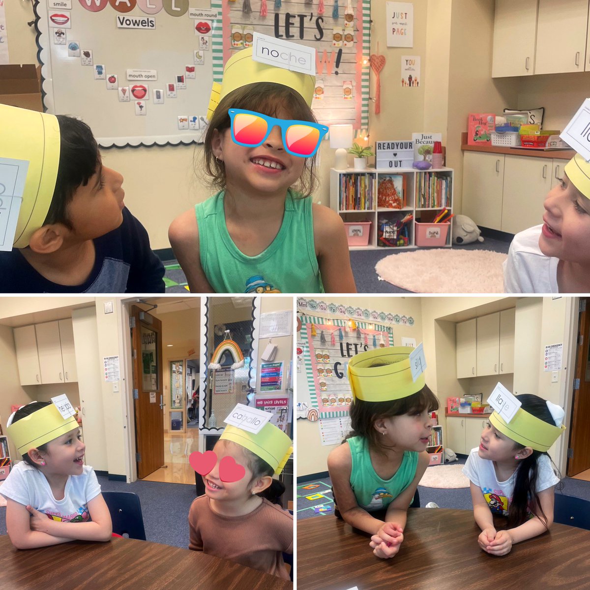 Simple game of vocabulary headbands to ignite their learning! • #RISDLeadandInt #RISDWeAreOne #RISDBelieves #OHEmustangs