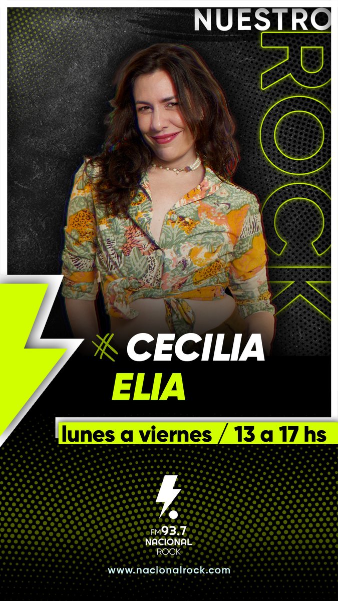 🎙️ AIRE Escuchá a @eliacecilia en #NacionalRock #TuRadio. 📻FM 93.7 💻nacionalrock.com 📱wa.link/2zqwqe