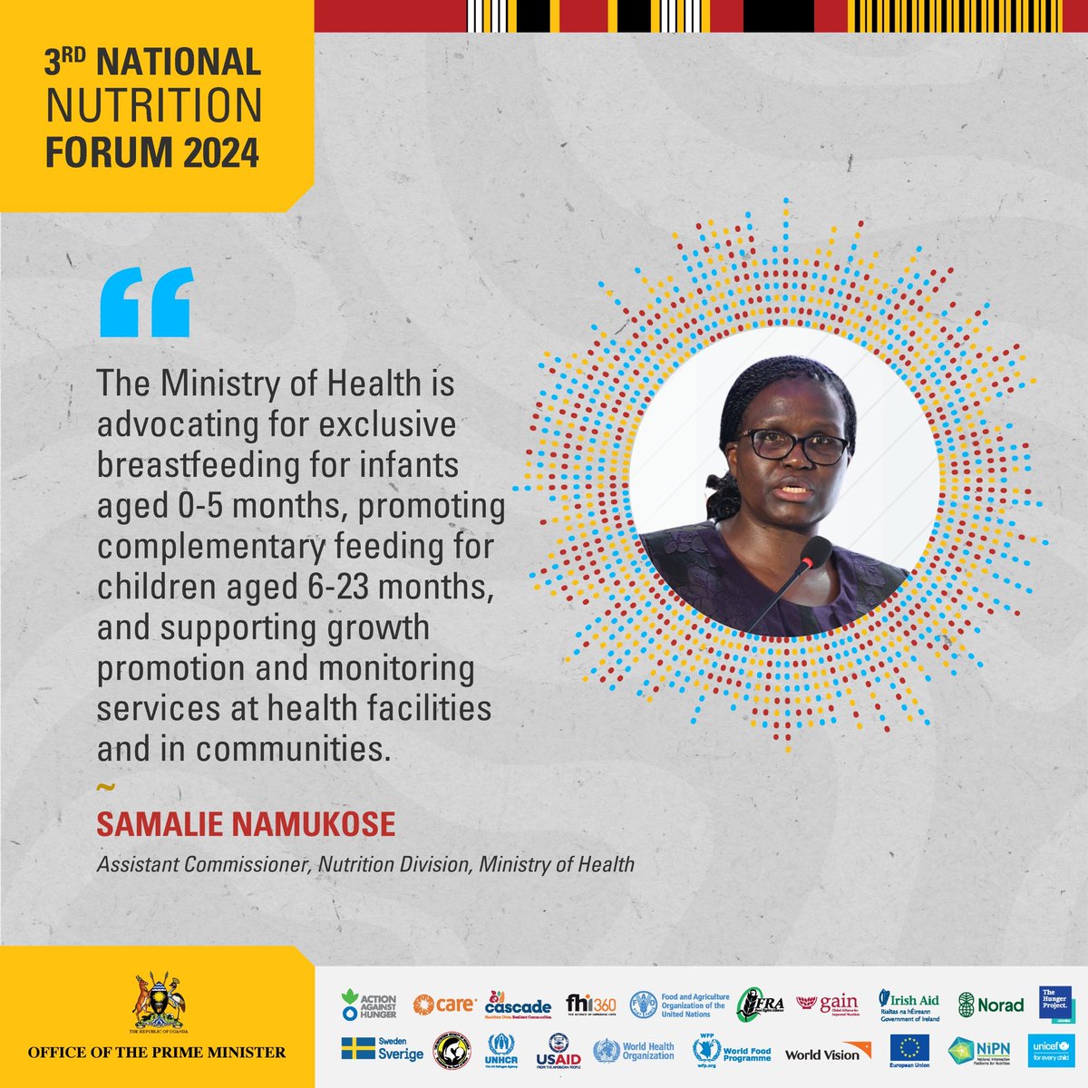 #NationalNutritionForum2024 #UnlockingNutritionPotential Thematic areas of the forum include ⬇️ •Food & Nutrition Security •Catalyzing Change in Healthcare •Nutrition Security in refugee contexts •Nutrition in Uganda’s education •Partnerships for Nutrition governance…