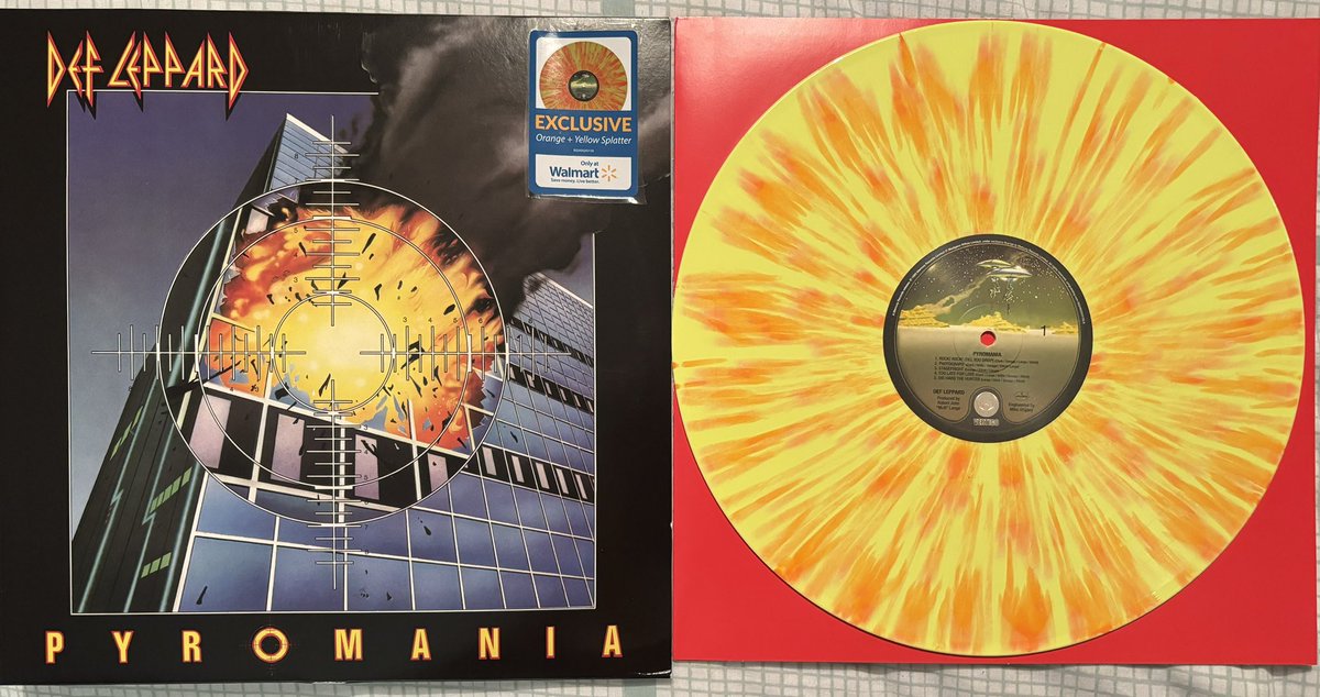 From Walmart USA, to the UK - The @DefLeppard Pyromania ‘Splatter’ vinyl! 🤩🤘#defleppard