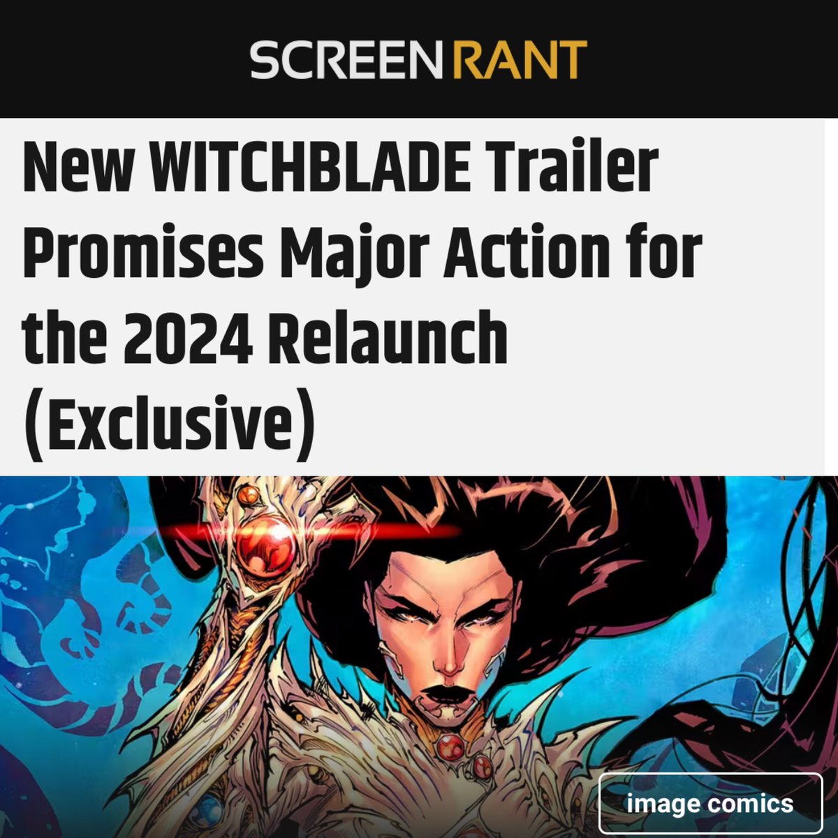 “the new Witchblade will stay true to the original series’ urban fantasy roots while taking a deep dive into Sara’s motivations and character.” - ScreenRant Trade the entire article and watch the trailer now on @ScreenRant: screenrant.com/witchblade-tra… #comicbooks #witchblade #comics