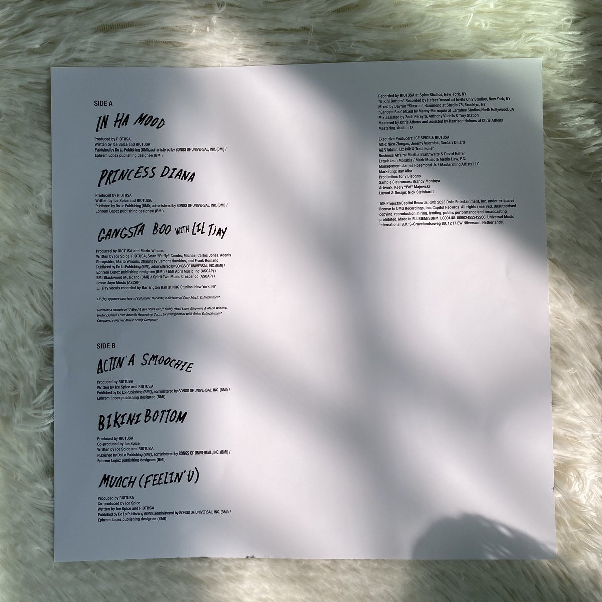 RicciSpice's tweet photo. In order to prevent you from not being abut how beautiful @icespicee_ ’s vinyl record is.🧡🧡🧡🧡🧡
#IceSpice ❤️ https://t.co/MiMI2770Qq