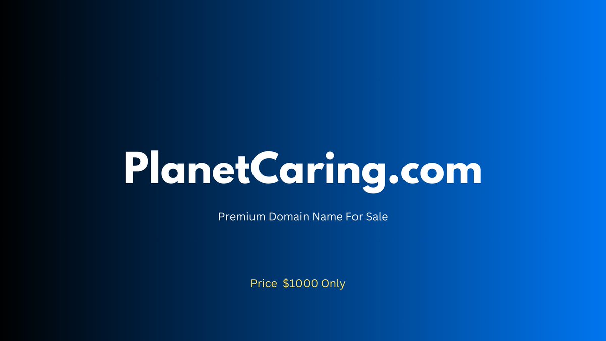 🚨 FLASH SALE! 🚨 

Grab PlanetCaring.com for just $1000! 🔥 

Don’t miss this one-time deal to own a piece of the internet! #Care #Caring #Planet #Domains  #DayWithoutChildCare 🌟 #sustainability #ecofriendly #greenliving #zerowaste #sustainableliving #DayWithoutChildCare