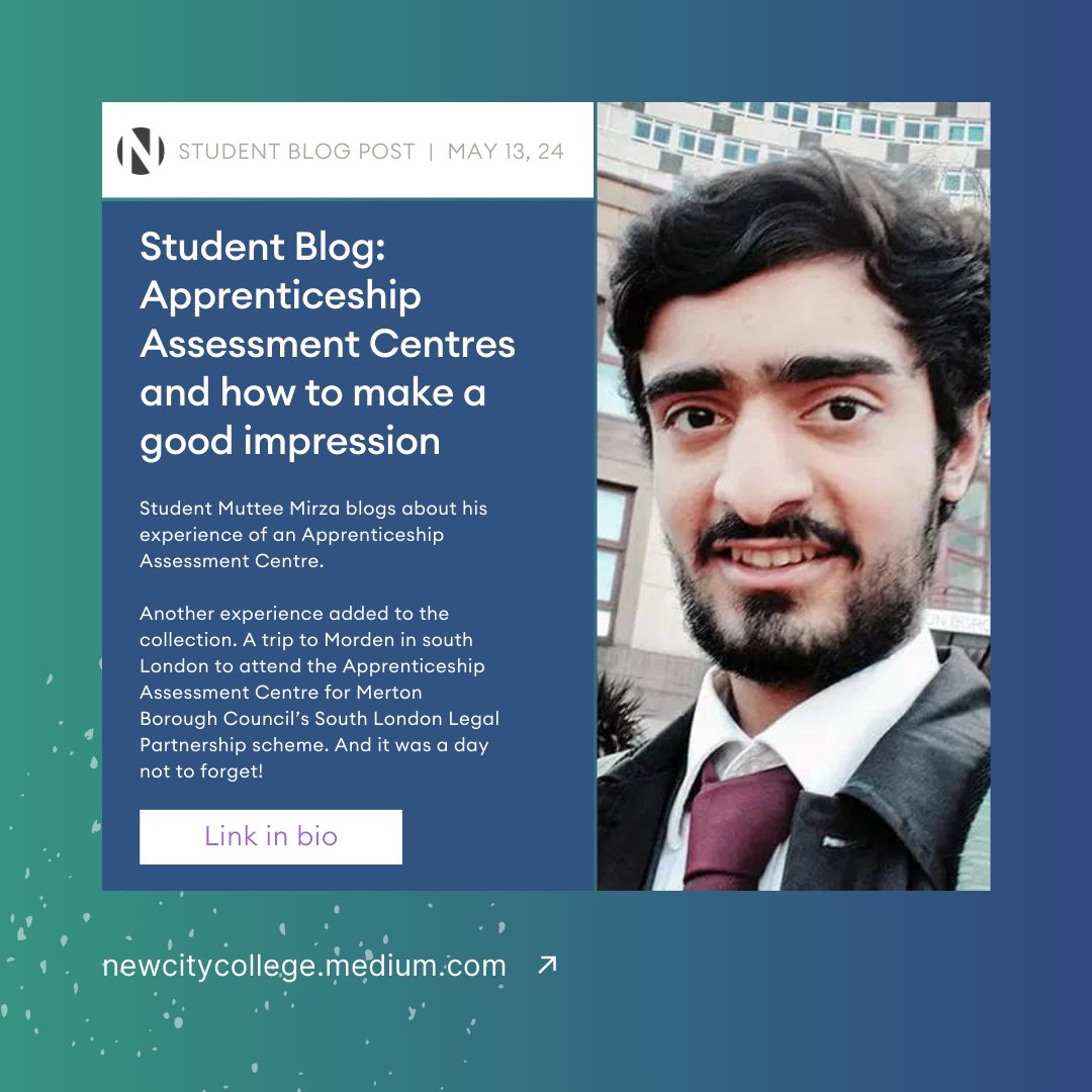 Ready to Ace Apprenticeship Assessment Centres? Discover insider tips in our latest student blog! From interviews to tasks, Muttee's got you covered. Don't miss out! 💼 Read it here:bit.ly/3UFgpvh #ApprenticeshipSuccess