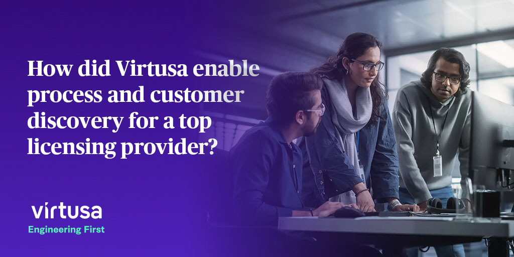 Uncover the success story of the transformative power of Accelerated Solution Design Methodology as Virtusa helped a top business licensing provider achieve process and customer discovery. Learn more: splr.io/6015YVNH7 #EngineeringFirst #ASD #CustomerService