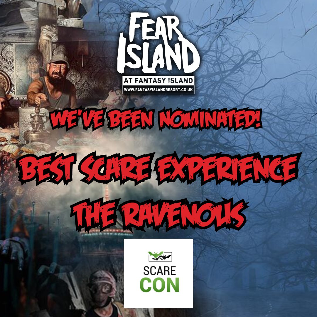 fantasyislanduk's tweet photo. ๐ Fear Island Nominated for Award ๐ป
We are absolutely thrilled to be in the running for Best Scare Experience at this year's ScareCON Scare Awards. ๐ฑ
A massive congratulations to the team involved, fingers CROSSED! ๐ค
#FearIsland #ScareCon #ScareAwards #FantasyIsland https://t.co/bpfT74IviV